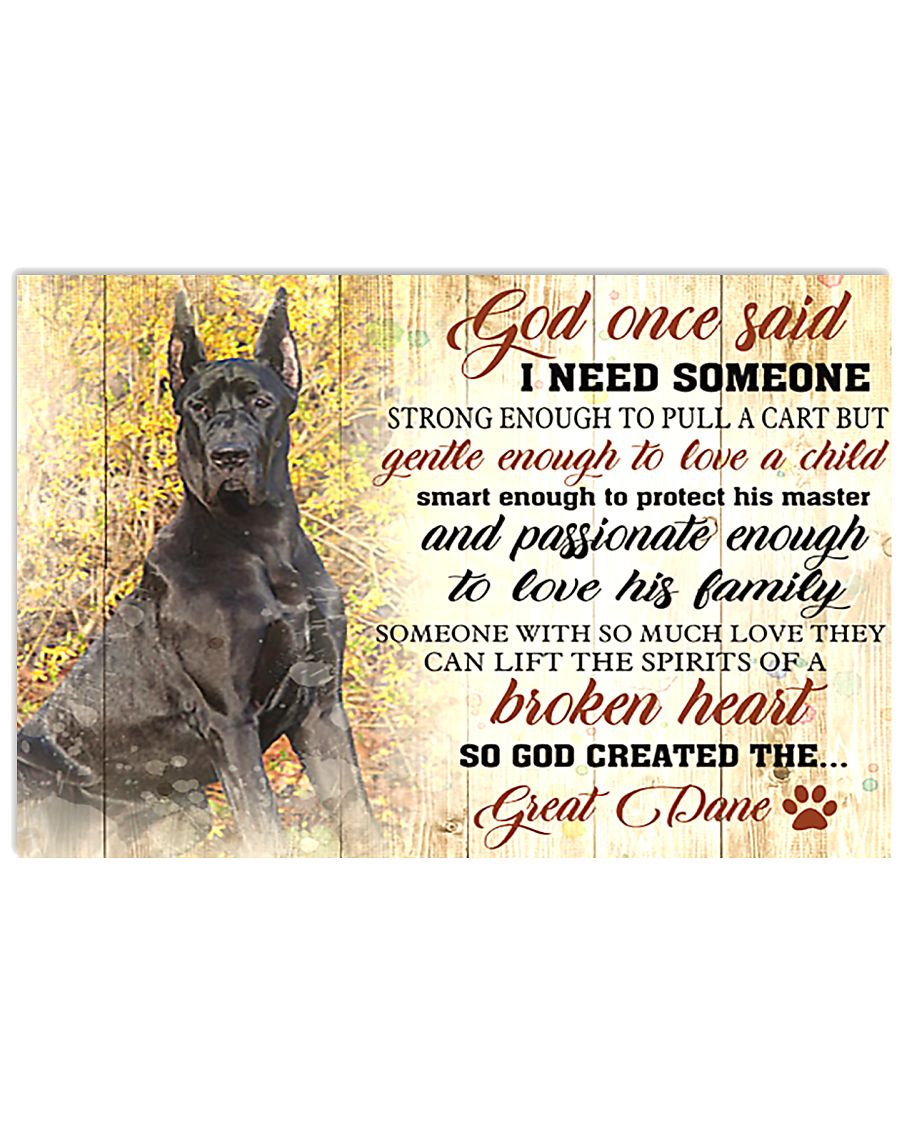 God Once Said Great Dane 17x11 Poster