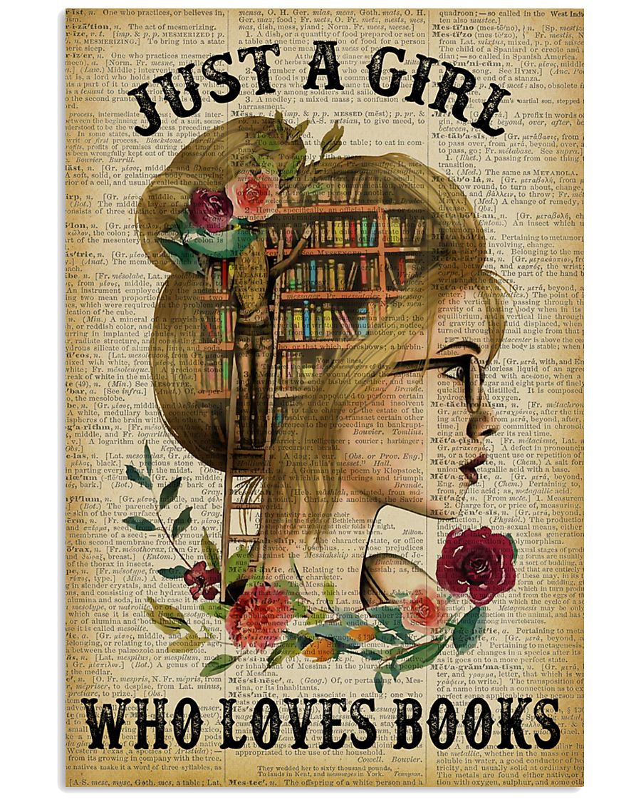 Just A Girl Who Loves Books Blond Reading 11x17 Poster