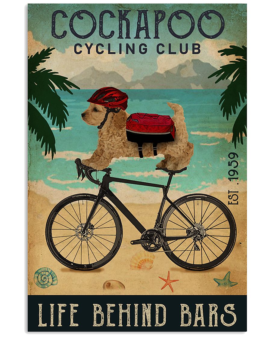 Cycling Club Cockapoo 11x17 Poster