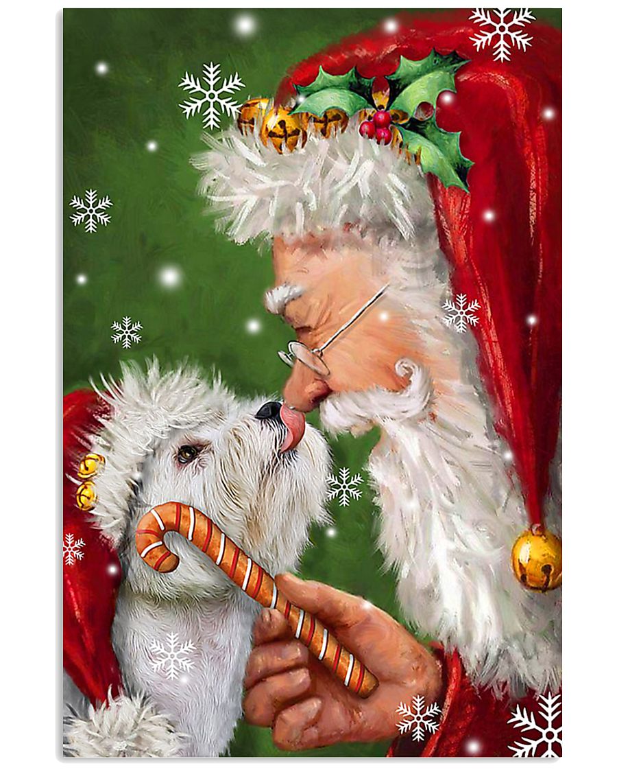 Westie Smile With Santa Christmas 11x17 Poster