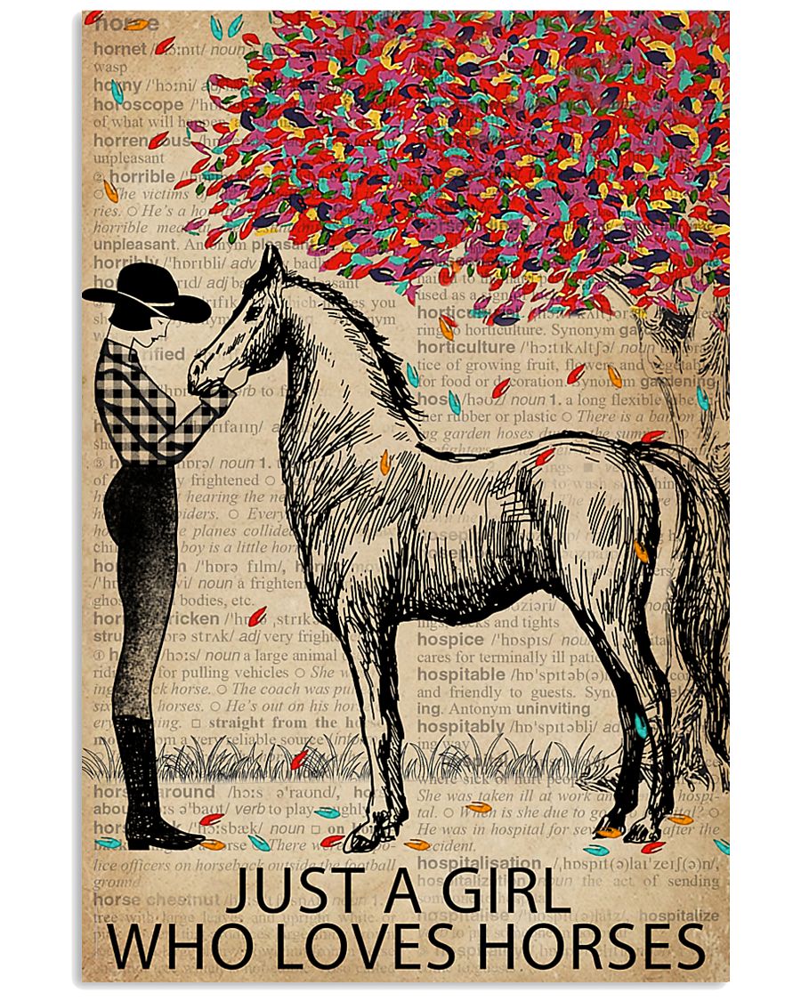 Vintage Dictionary Who Loves Horses 11x17 Poster