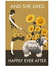 Sunflower Vintage Happily Old English Sheepdog 11x17 Poster front