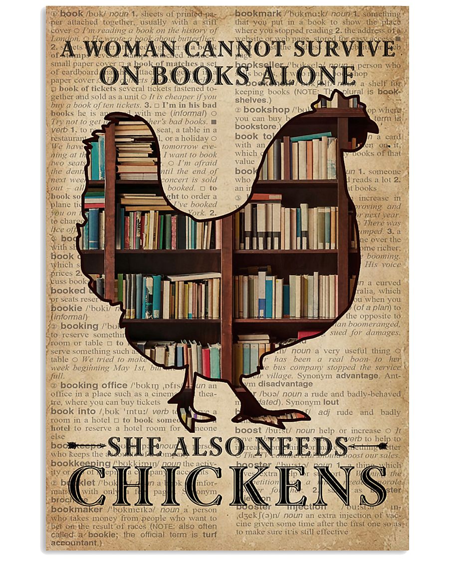 Survive On Books And Chickens 11x17 Poster