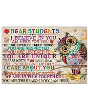 Teacher Owl Dear Students 17x11 Poster front