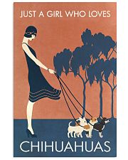Walking Dogs Girl Who Loves Chihuahuas 11x17 Poster front