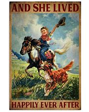 Retro Horse Riding Girl With Dogs Lived Happily 11x17 Poster front