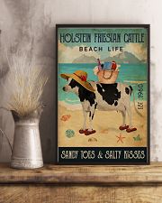 Beach Life Sandy Toes Holstein Friesian Cattle 11x17 Poster lifestyle-poster-3