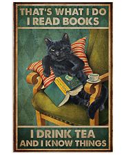 Read Books And Drink Tea Black Cat 11x17 Poster front