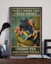 Read Books And Drink Tea Black Cat 11x17 Poster lifestyle-poster-2