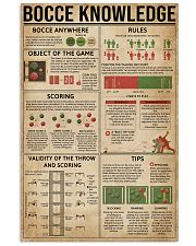 Bocce Knowledge 11x17 Poster front