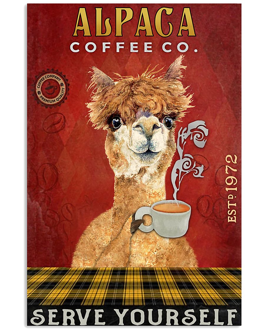 Coffee Company Alpaca 11x17 Poster