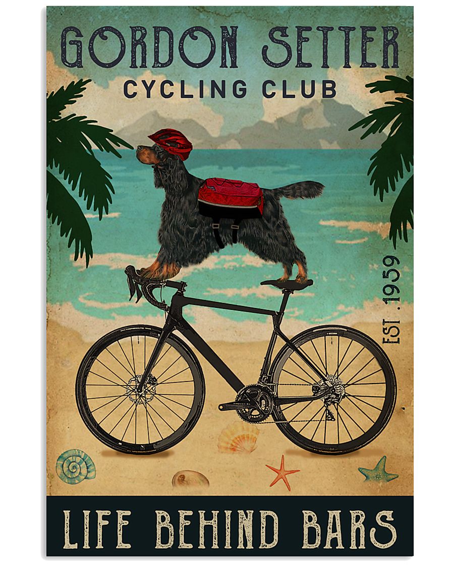 Cycling Club Gordon Setter 11x17 Poster