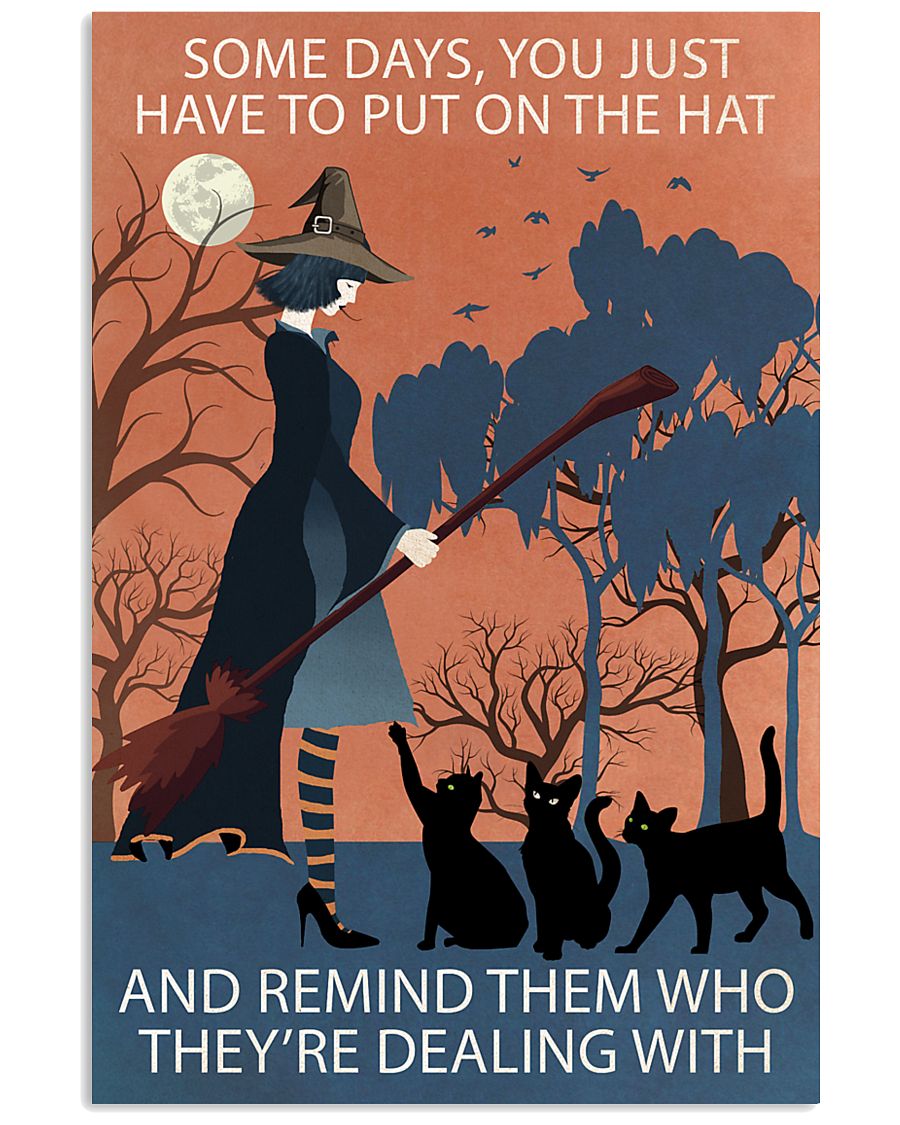 Vintage Girl Witch Put On The Hat 11x17 Poster