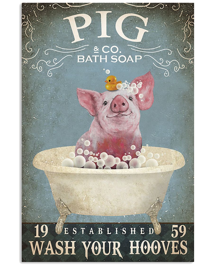 Vintage Bath Soap Pig 11x17 Poster