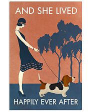 Vintage Girl She Lived Happily Basset Hound 11x17 Poster front