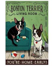 Living Room Boston Terrier 11x17 Poster front