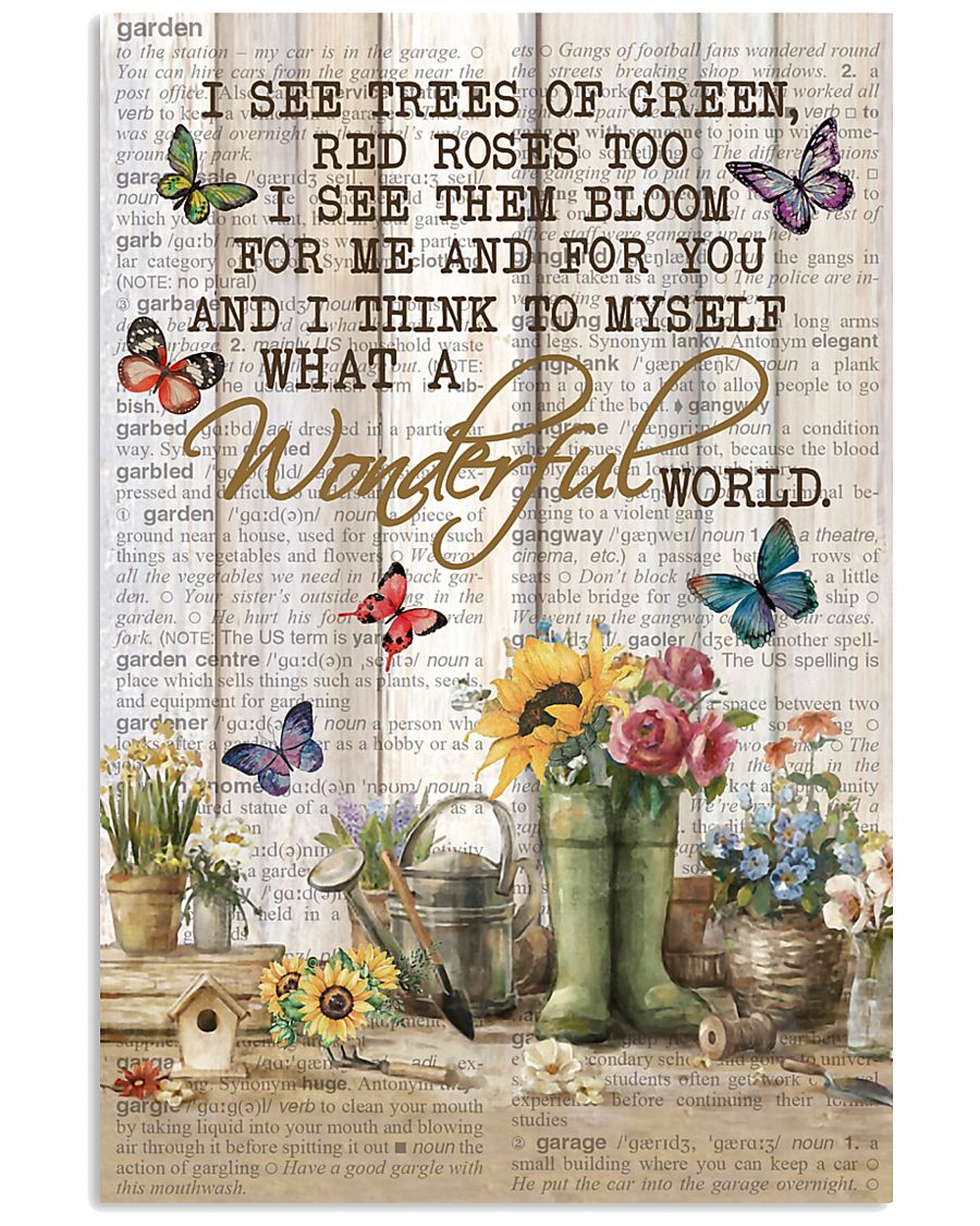 Pallet Garden Wonderful World 16x24 Poster