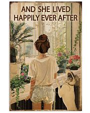 Vintage Lived Happily Garden Dogs Girl 16x24 Poster front