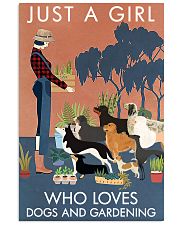 Vintage Just A Girl Loves Gardening And Dogs 11x17 Poster front