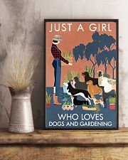Vintage Just A Girl Loves Gardening And Dogs 11x17 Poster lifestyle-poster-3