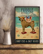 Beach Life Sandy Toes Puggle 11x17 Poster lifestyle-poster-3