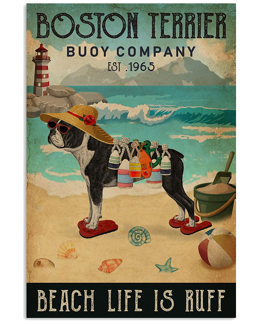 Vintage Buoy Company Boston Terrier 11x17 Poster