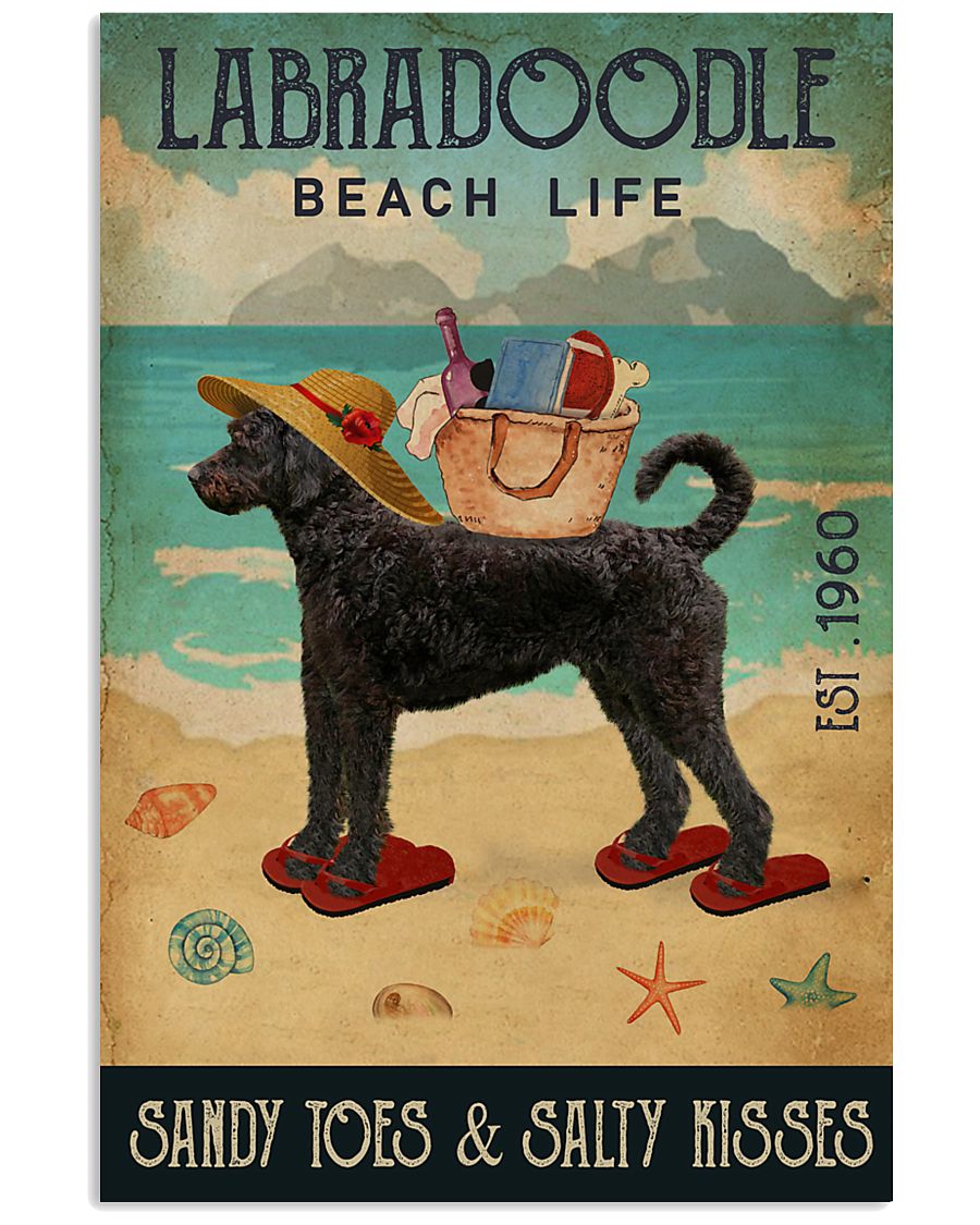 Beach Life Sandy Toes Labradoodle 11x17 Poster