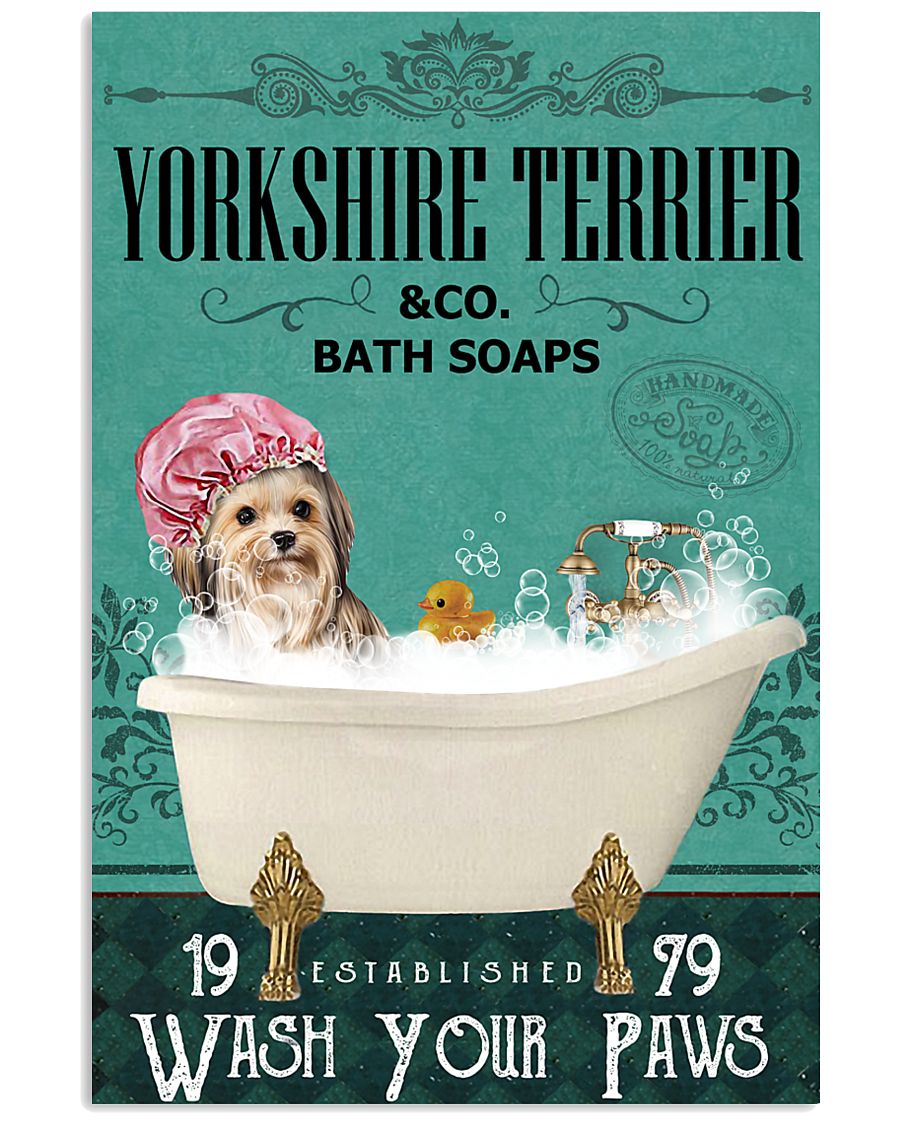 Green Bath Soap Company Yorkshire Terrier 11x17 Poster