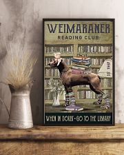 Reading Club When In Doubt Weimaraner 16x24 Poster lifestyle-poster-3