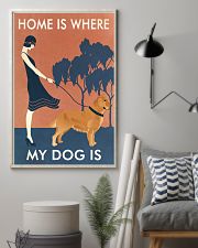 Vintage Girl Home Is Golden Retriever 11x17 Poster lifestyle-poster-1