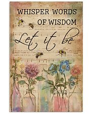 Watercolor Whisper Words Of Wisdom Music Sheet Bee 11x17 Poster front