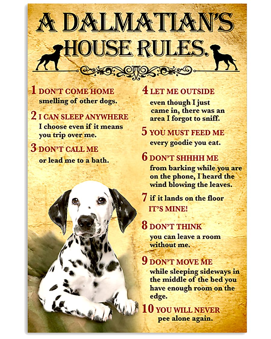Dalmatian House Rules 11x17 Poster