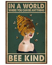Retro Green Bee Kind Honey Bee Lady 11x17 Poster front