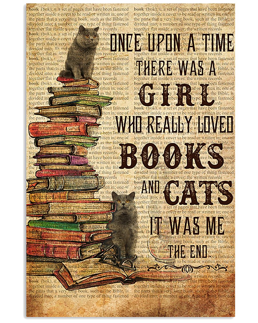 Books Cats Once Upon A Time British Shorthair 11x17 Poster