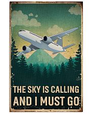 Retro Sky Is Calling Airplane 11x17 Poster front