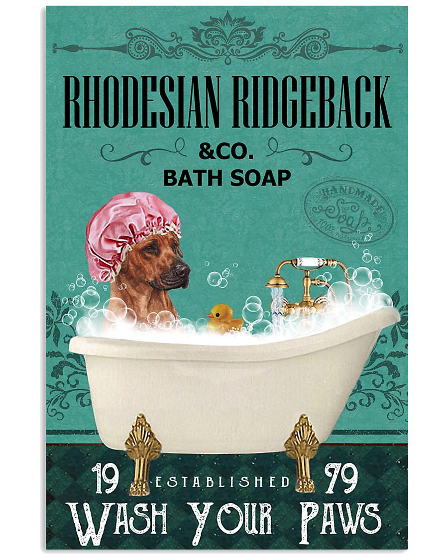 Green Bath Soap Company Rhodesian Ridgeback 11x17 Poster
