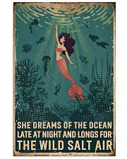 Retro She Dreams Of The Ocean Mermaid 11x17 Poster front