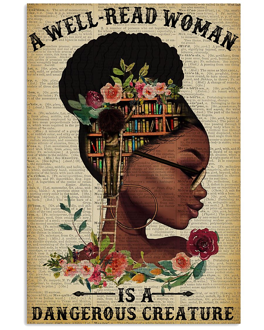 Dangerous Creature Glasses Black Girl Reading 16x24 Poster