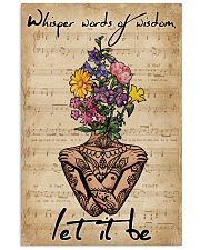 Music Sheet Yoga Flower Let It Be 11x17 Poster front
