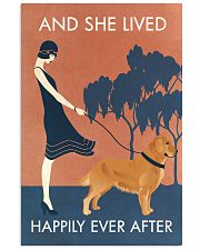 Vintage Girl She Lived Happily Golden Retriever 11x17 Poster front