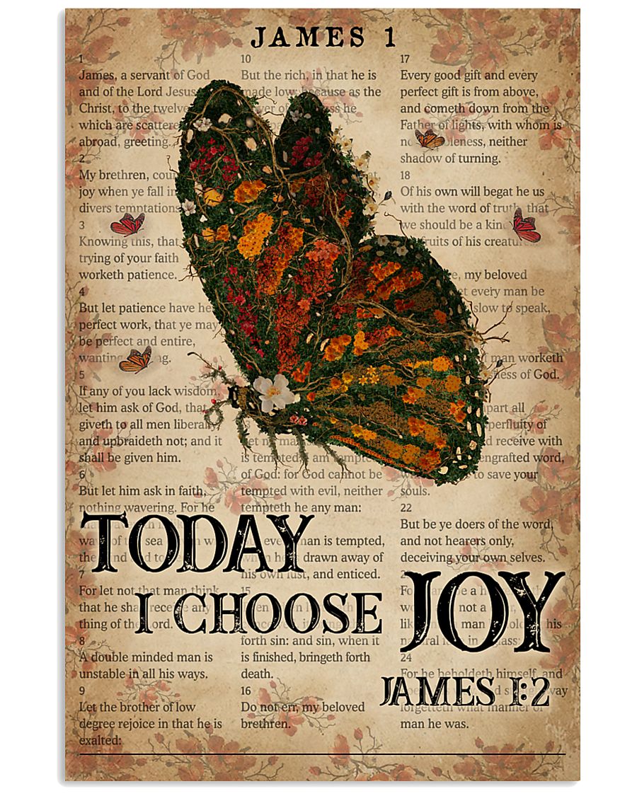 Catchphrase Works Today I Choose Joy Butterfly 11x17 Poster
