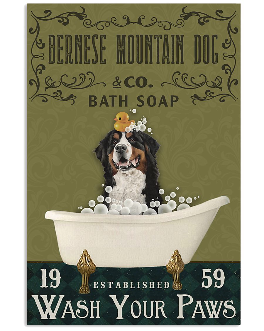 Olive Bath Soap Company Bernese Mountain Dog 11x17 Poster