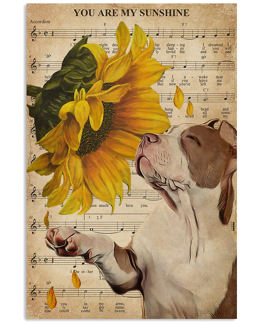 Music Sheet Sunflower My Sunshine Pitbull 11x17 Poster