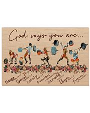 God Says You Are Weightlifting 24x16 Poster front