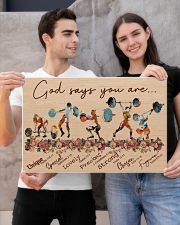 God Says You Are Weightlifting 24x16 Poster poster-landscape-24x16-lifestyle-21