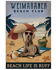 Vintage Beach Club Is Ruff Weimaraner 11x17 Poster front