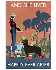Vintage Lived Happily Gardening Rottweiler 11x17 Poster front