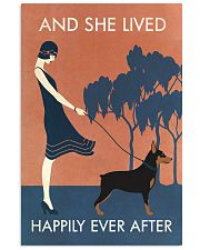 Vintage Girl Lived Happily Miniature Pinscher 11x17 Poster front