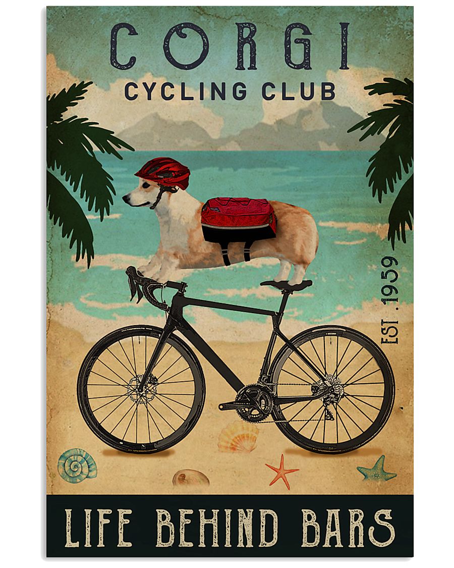 Cycling Club Corgi 11x17 Poster