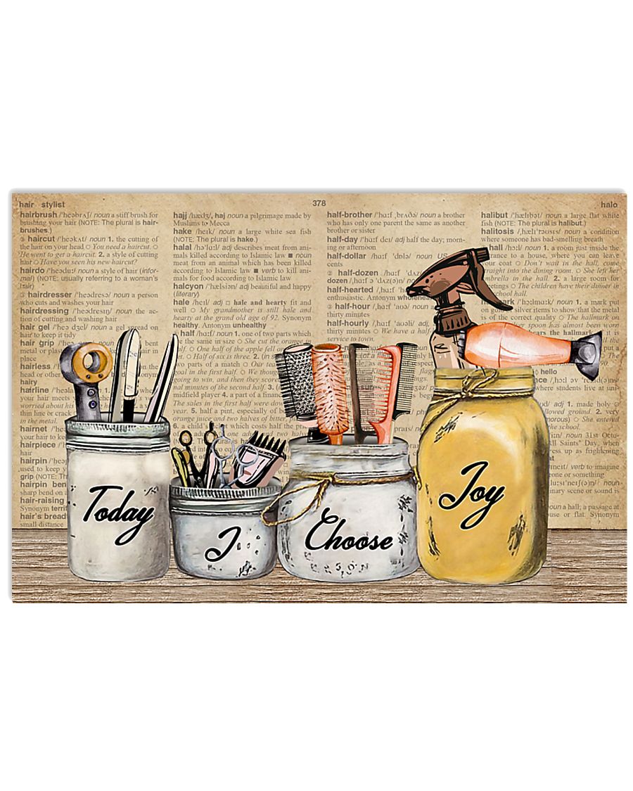 Pallet Dictionary Today I Choose Joy Hairstylist 36x24 Poster